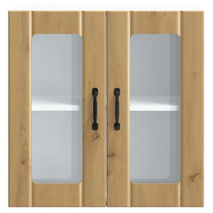 Küchen Hängeschrank Artisan Eiche mit Glastür