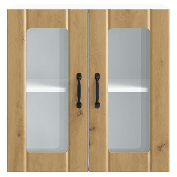 Küchen Hängeschrank Artisan Eiche mit Glastür