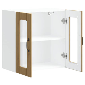 Küchen Hängeschrank Artisan Eiche mit Glastür