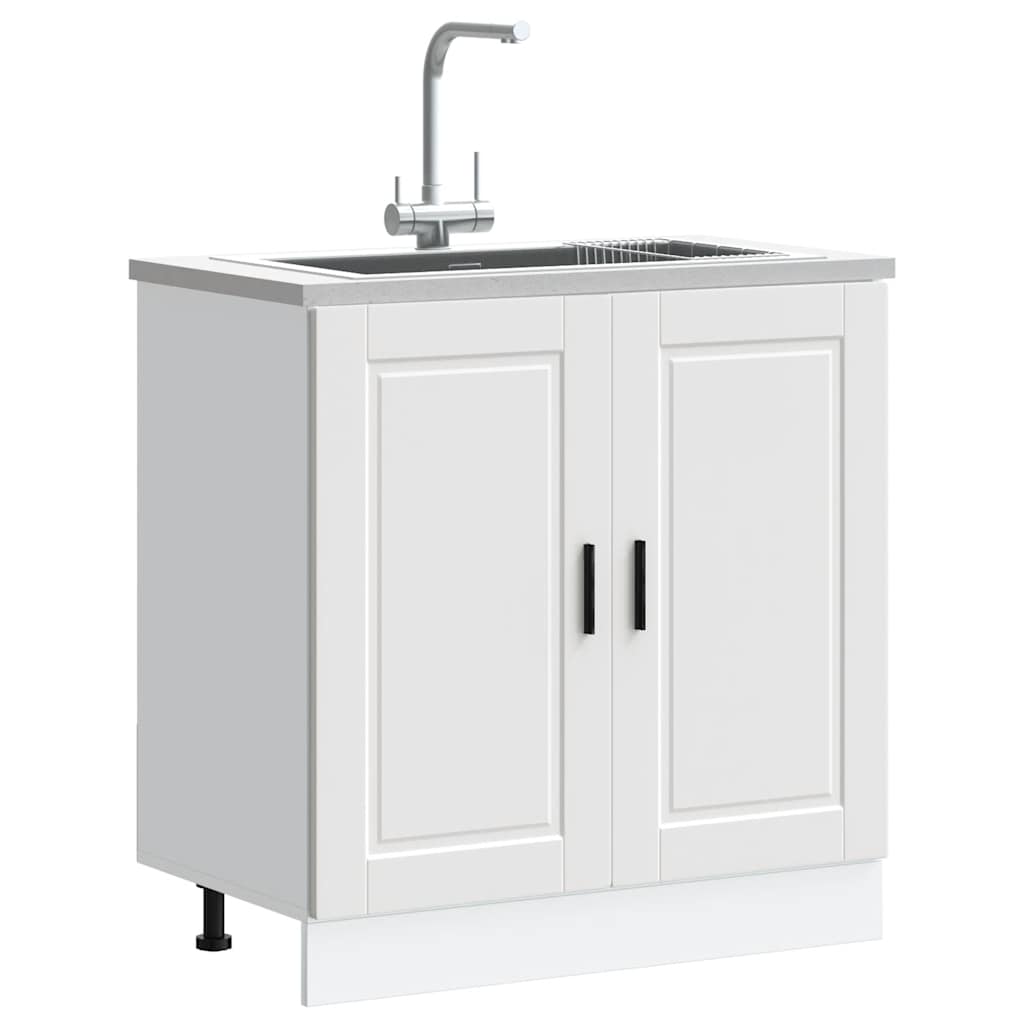 Spülenunterschrank Weiß 80 cm