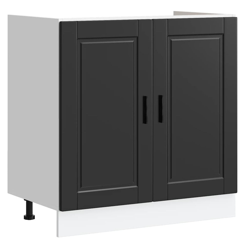 Spülenunterschrank Porto Schwarz 80 cm