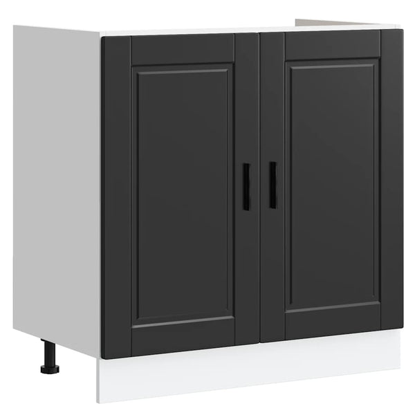 Spülenunterschrank Porto Schwarz 80 cm