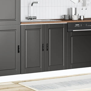 Spülenunterschrank Porto Schwarz 80 cm