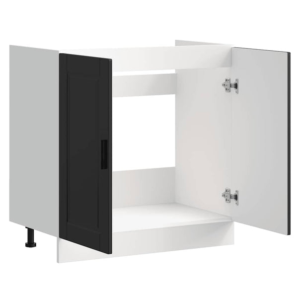 Spülenunterschrank Porto Schwarz 80 cm