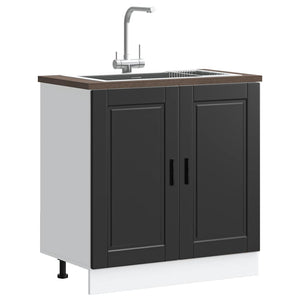 Spülenunterschrank Porto Schwarz 80 cm