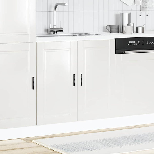 vidaXL Meuble sous-évier Porto blanc brillant 80x46x81,5 cm