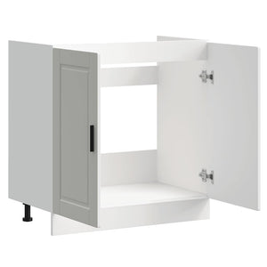 vidaXL Meuble sous-évier Porto blanc brillant 80x46x81,5 cm