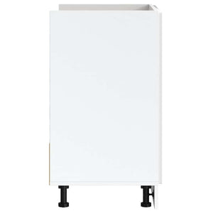 vidaXL Meuble sous-évier Porto blanc brillant 80x46x81,5 cm