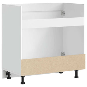 vidaXL Meuble sous-évier Porto blanc brillant 80x46x81,5 cm