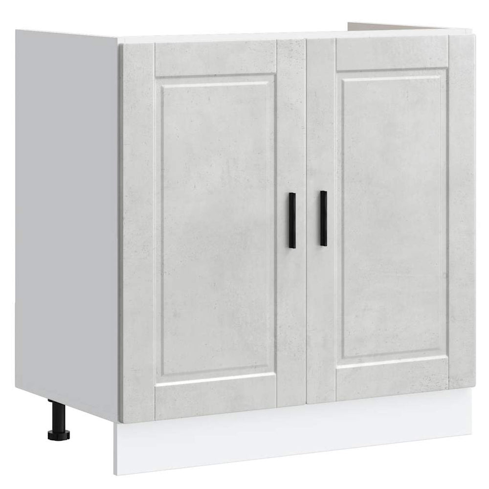 Spülenunterschrank Betongrau 80 cm