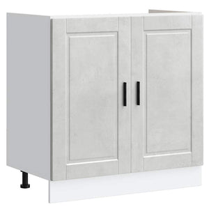 Spülenunterschrank Betongrau 80 cm