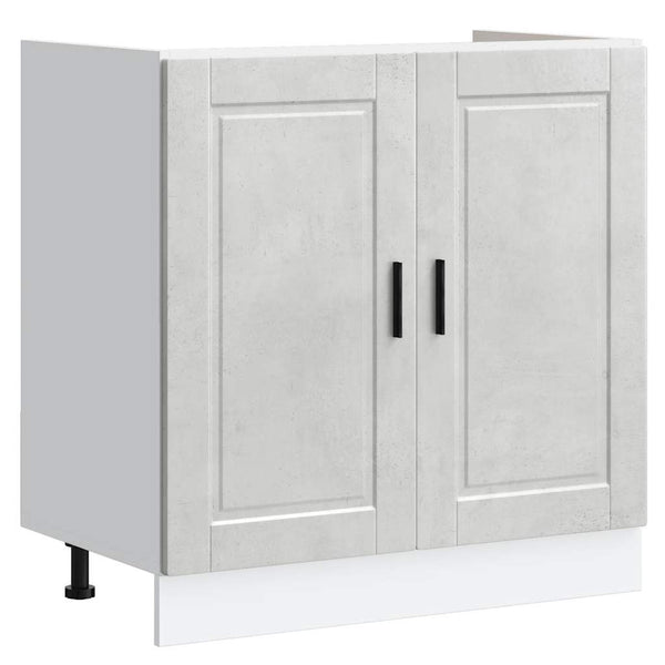 Spülenunterschrank Betongrau 80 cm