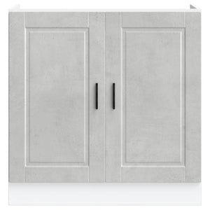 Spülenunterschrank Betongrau 80 cm