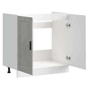 Spülenunterschrank Betongrau 80 cm