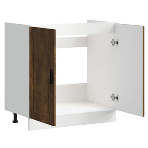 Spülenunterschrank Räuchereiche 80 cm