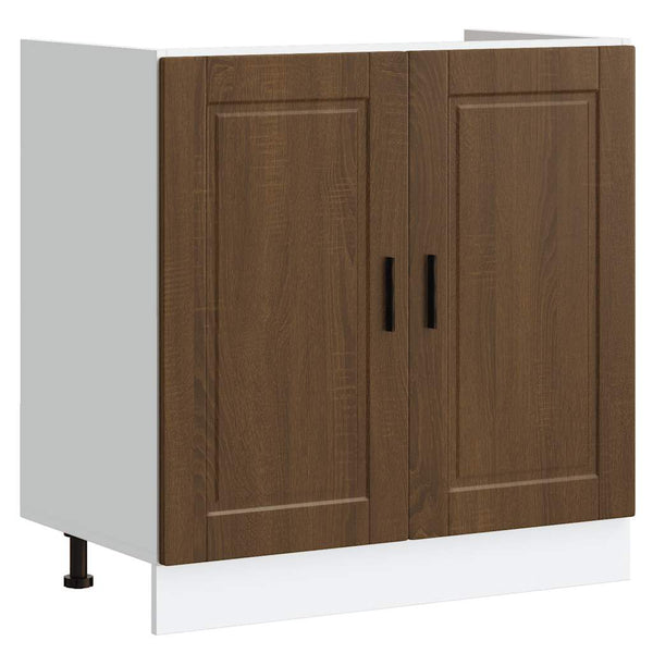 Spülenunterschrank Porto Braun Eiche 80 cm