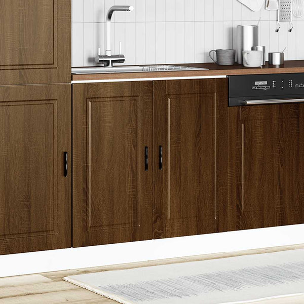 Spülenunterschrank Porto Braun Eiche 80 cm