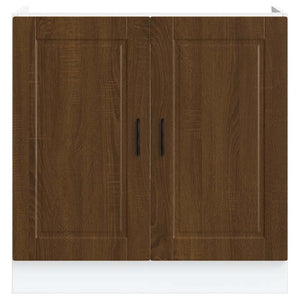 Spülenunterschrank Porto Braun Eiche 80 cm