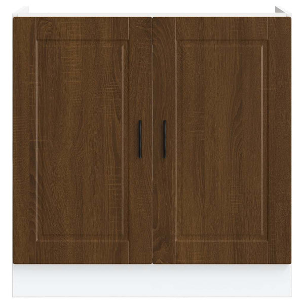 Spülenunterschrank Porto Braun Eiche 80 cm