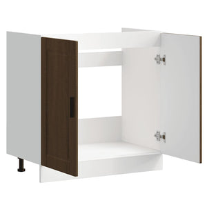 Spülenunterschrank Porto Braun Eiche 80 cm