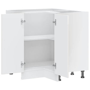 Küchen Eckunterschrank Hochglanz Weiß