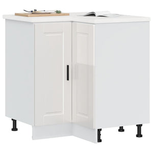 Küchen Eckunterschrank Hochglanz Weiß