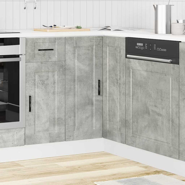 Küchen Eckunterschrank Betongrau