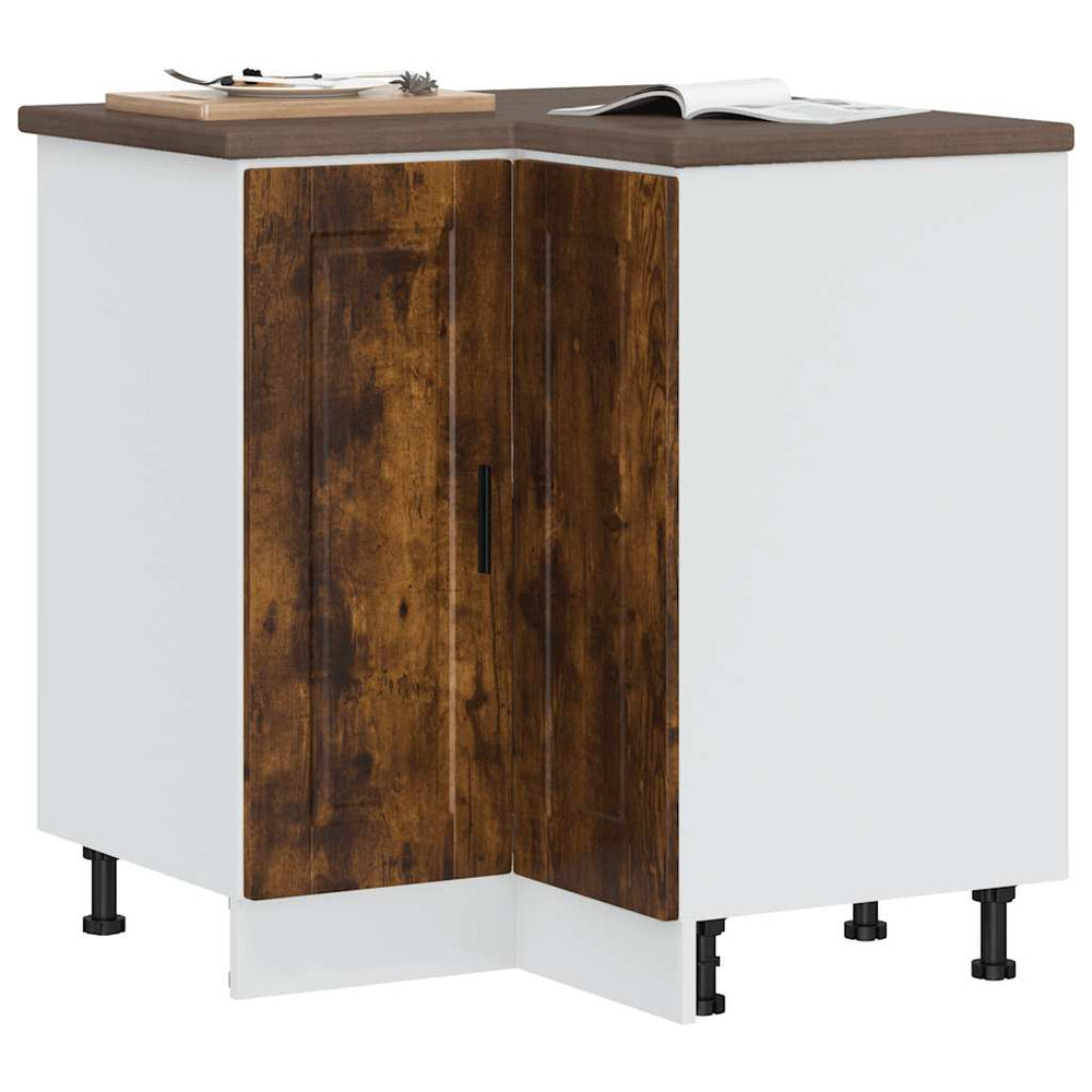 Eckunterschrank Porto Räuchereiche für Küche