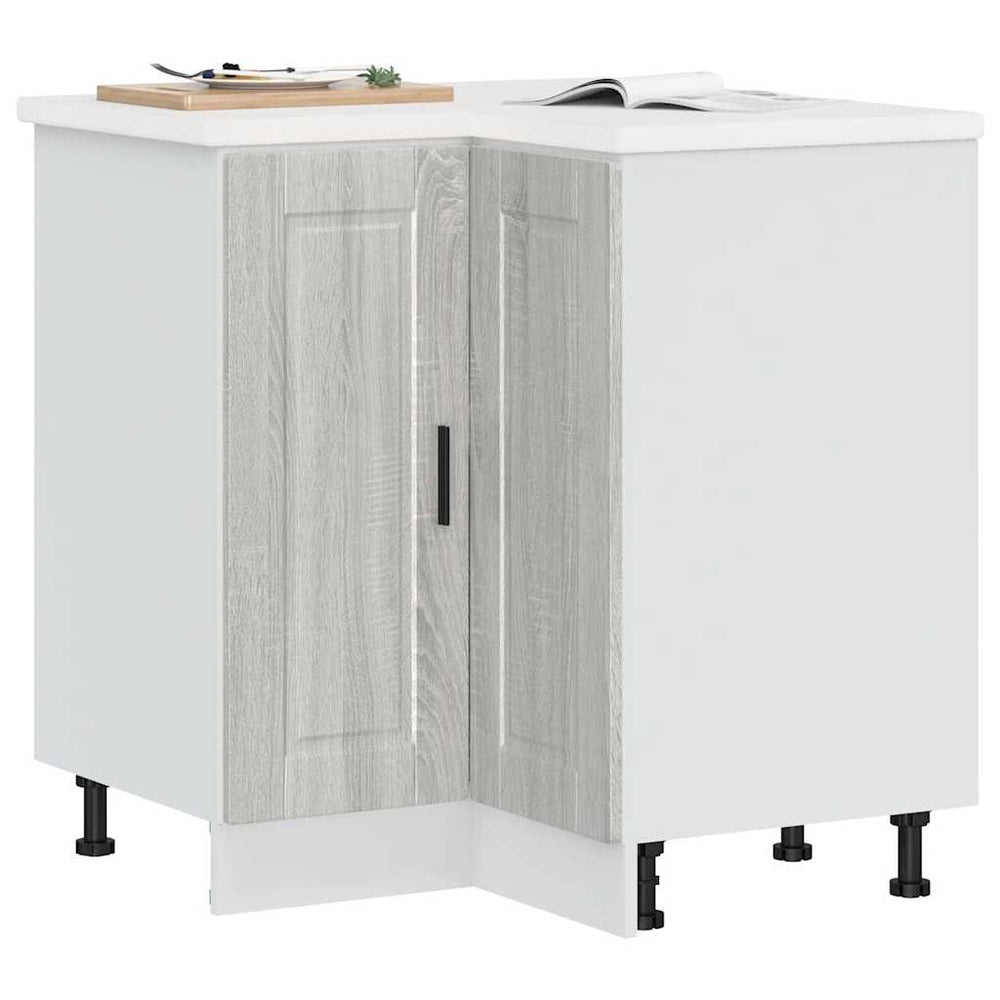 Küchen Eckunterschrank Porto Grau Sonoma