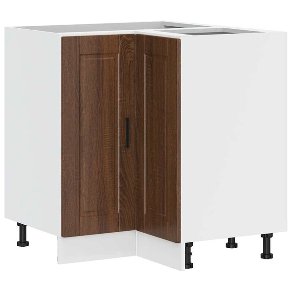 Küchen Eckunterschrank Braun Eichen-Optik