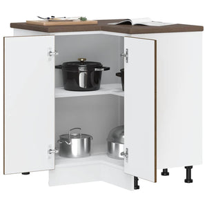 Küchen Eckunterschrank Braun Eichen-Optik
