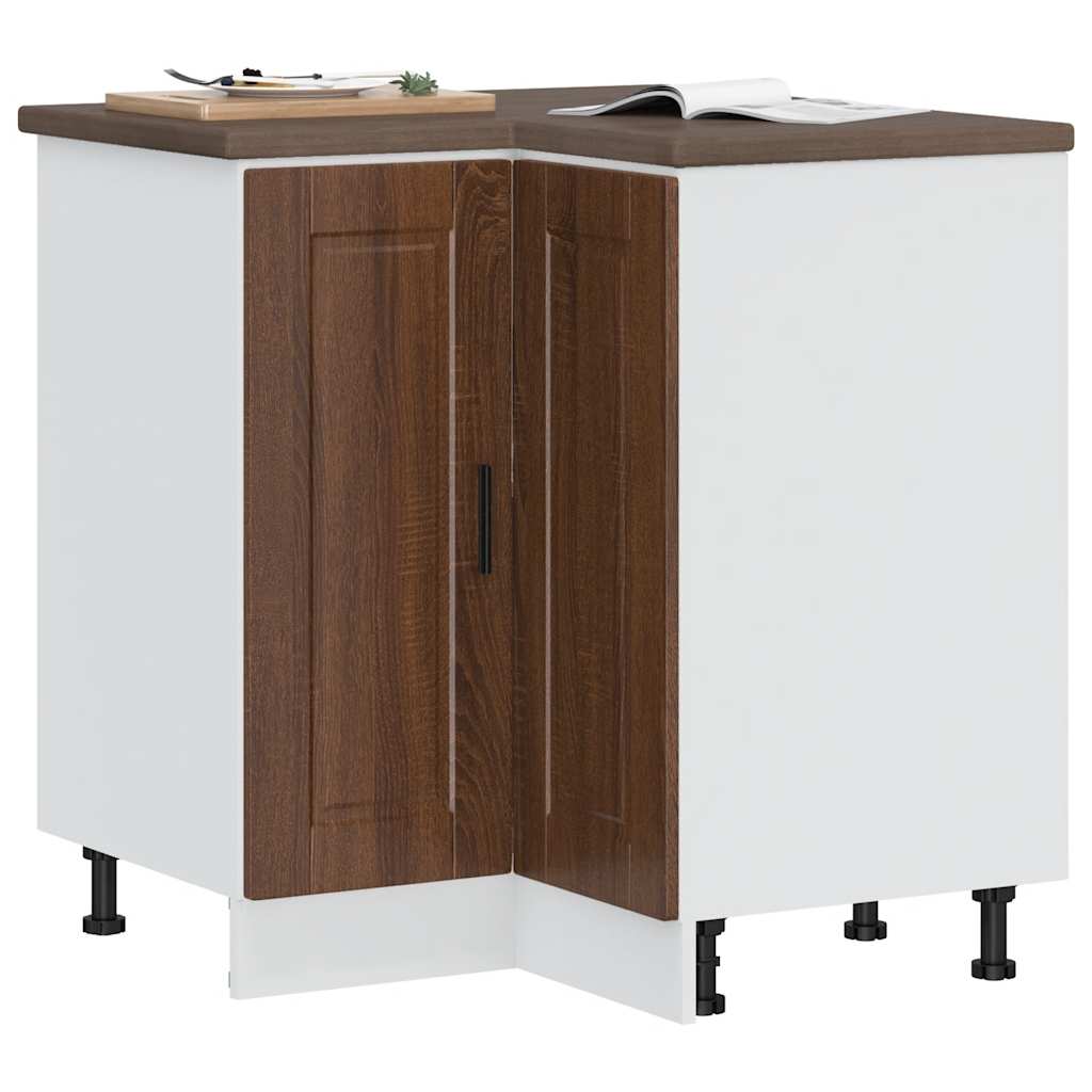 Küchen Eckunterschrank Braun Eichen-Optik