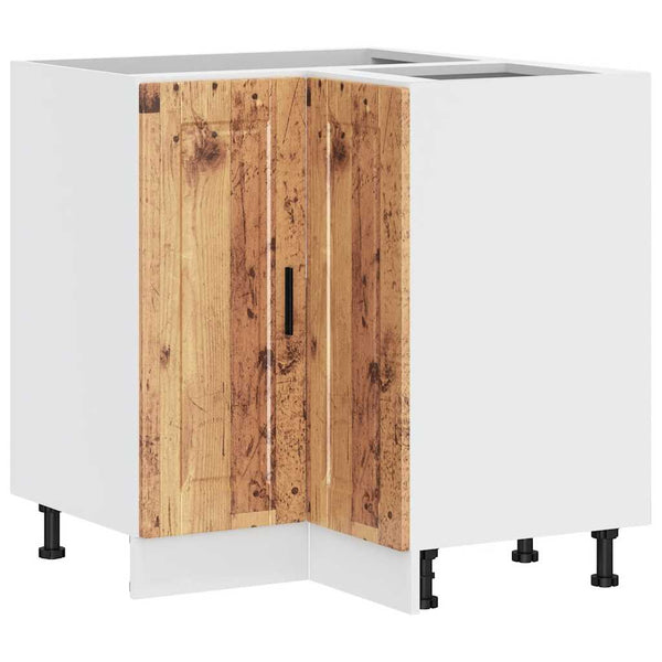 Küchen Eckunterschrank Altholz-Optik