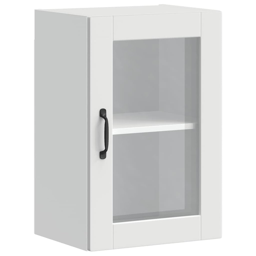 Küchen Hängeschrank Porto Weiß mit Glastür