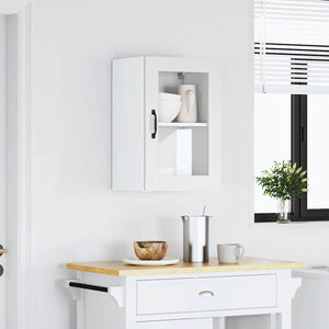 Küchen Hängeschrank Porto Weiß mit Glastür