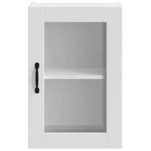 Küchen Hängeschrank Porto Weiß mit Glastür