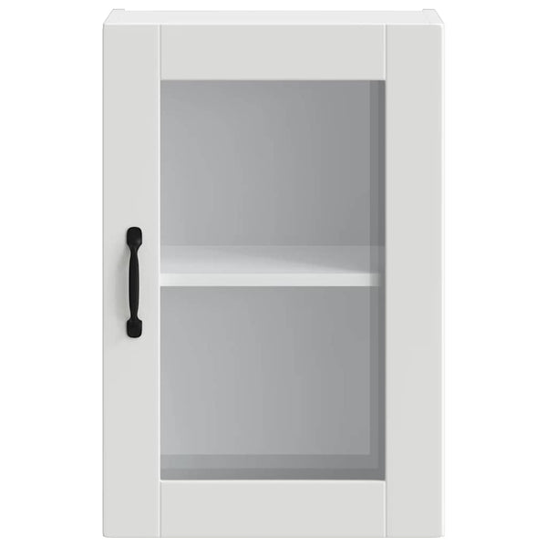 Küchen Hängeschrank Porto Weiß mit Glastür