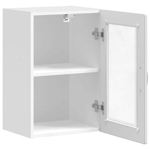 Küchen Hängeschrank Porto Weiß mit Glastür