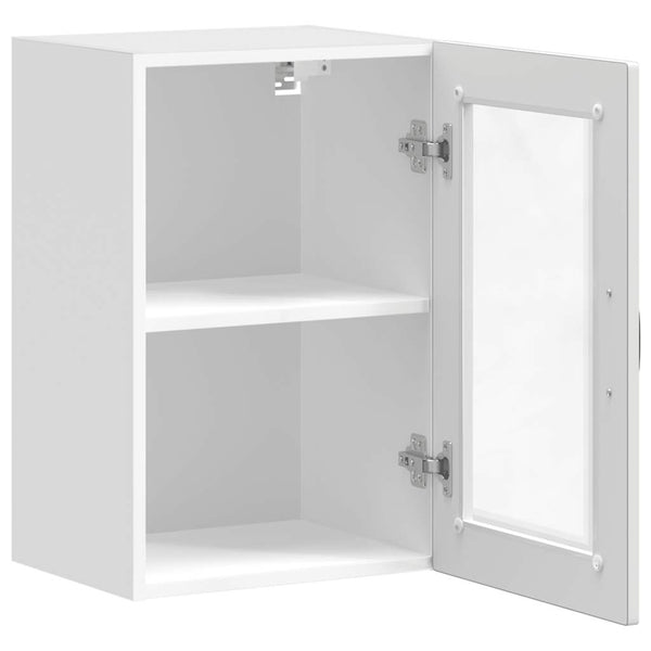 Küchen Hängeschrank Porto Weiß mit Glastür