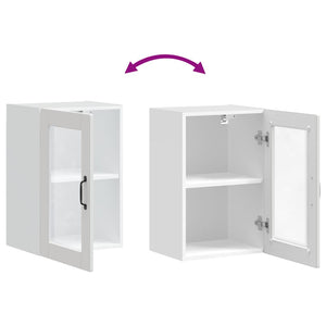 Küchen Hängeschrank Porto Weiß mit Glastür