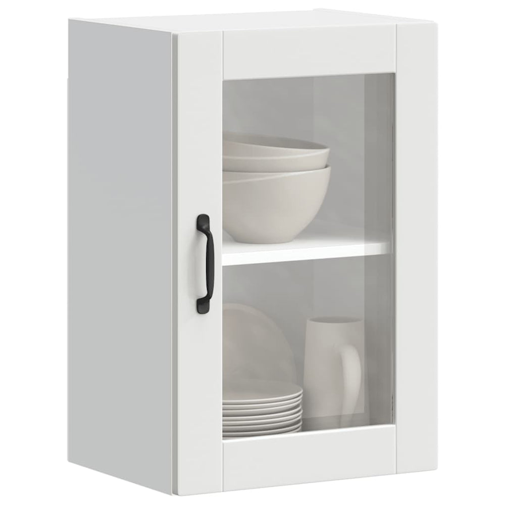 Küchen Hängeschrank Porto Weiß mit Glastür