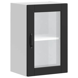 Küchen Hängeschrank Schwarz Glastür
