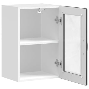 Küchen Hängeschrank Schwarz Glastür