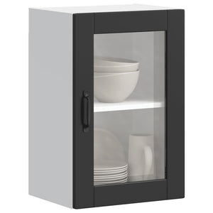 Küchen Hängeschrank Schwarz Glastür