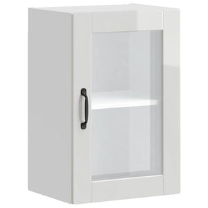 Küchen Hängeschrank Weiß Hochglanz Glastür