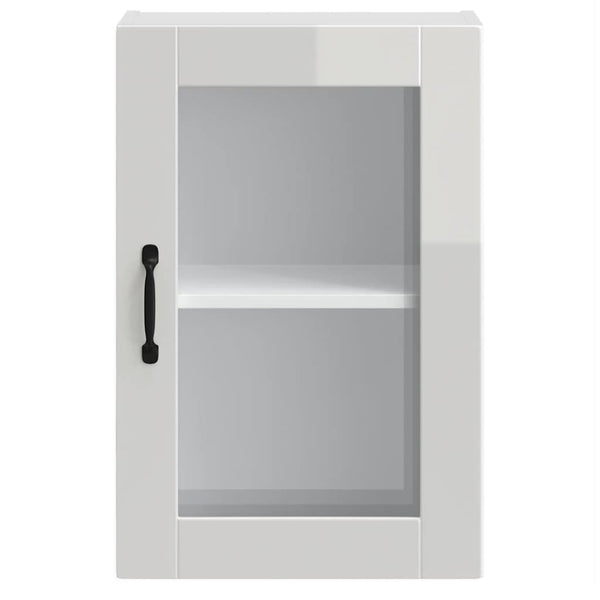 Küchen Hängeschrank Weiß Hochglanz Glastür