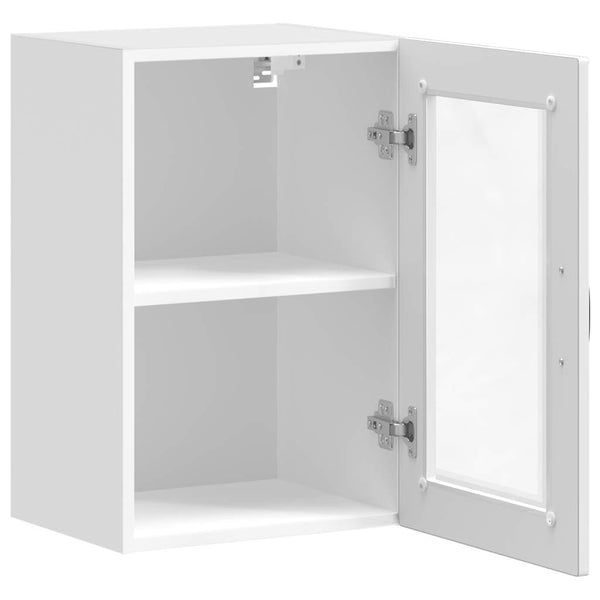 Küchen Hängeschrank Weiß Hochglanz Glastür