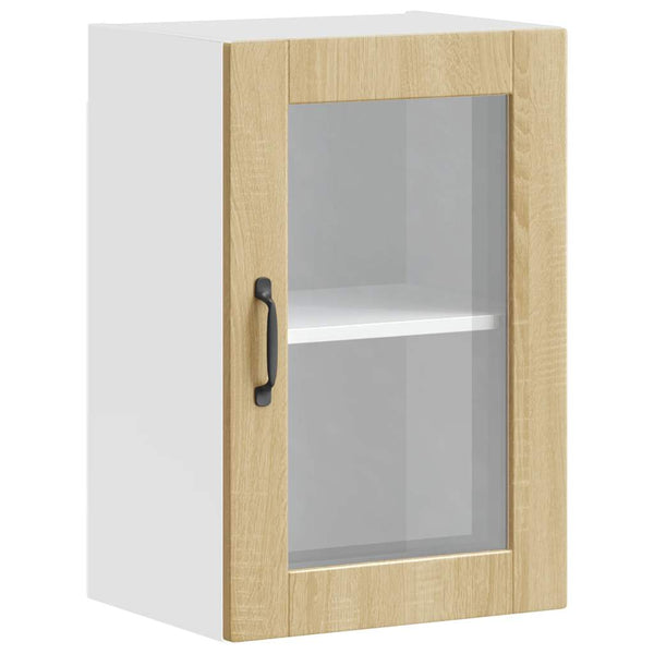 Küchen Hängeschrank Sonoma-Eiche Glastür