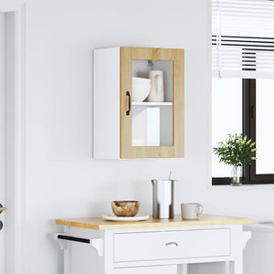 Küchen Hängeschrank Sonoma-Eiche Glastür