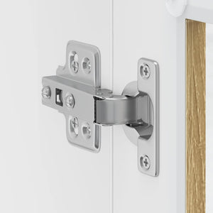 Küchen Hängeschrank Sonoma-Eiche Glastür